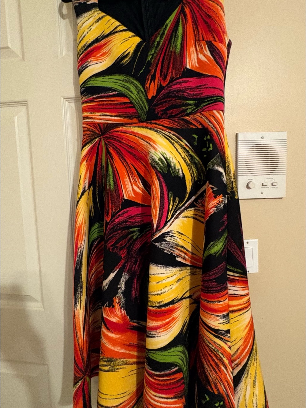 Vibrant Multi-Color Fit & Flare Dress